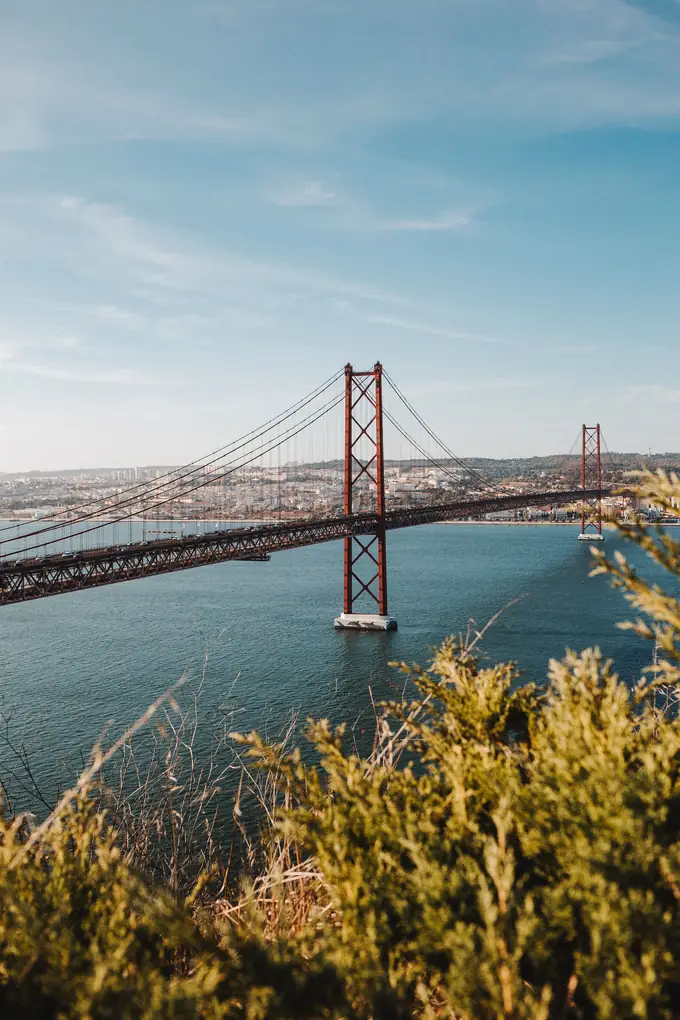 The 25 de Abril Bridge in Lisbon, living in Portugal on a D7 or D8 visa